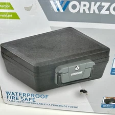 NEW Workzone Waterproof Fire Safe Key Lockbox-6x15x13”/2 Keys, 3 Year Warrenty