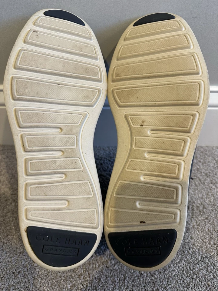 COLE HAAN Original Grand Chukka Boots Ombre Blue Burnish-Ivory Nubuck MENS 9M - Изображение 2 из 4