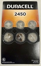 Duracell CR2450 Lithium Battery, 6 Count Pack of 1 , Coin Battery Exp 01/2034