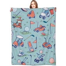 VODRM Golf Blanket Cart and Equipment Throw Blankets,Birthday 50x60in,