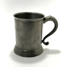 Vintage Stieff Pewter Historic Newport Reproduction Mug N1-6 Scroll Handle