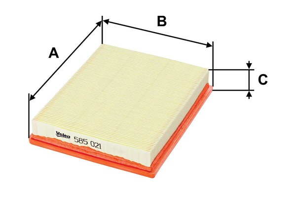 Luftfilter Valeo 585021 FÜR Chevrolet Opel Ansaugluftfilter-image
