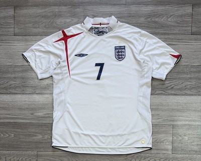 England 2005 2007 #7 DAVID BECKHAM Home Football Jersey Soccer
