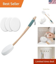 Lotion Applicator for Back, Feet, 4 Replacement Pads with 17" Curved Handle, ...