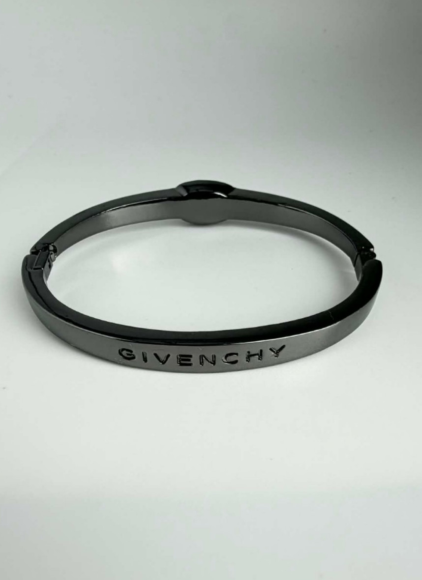 Givenchy Gunmetal Hinged Bangle Bracelet Purple S… - image 7