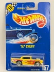 Vintage 1990 Speed Points Hot Wheels #157 Blue Card Yellow Flames '57 CHEVY UH