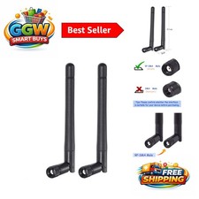 Compact 2-Pack RP-SMA Male WiFi Antennas - Perfect for Routers  Surveillance