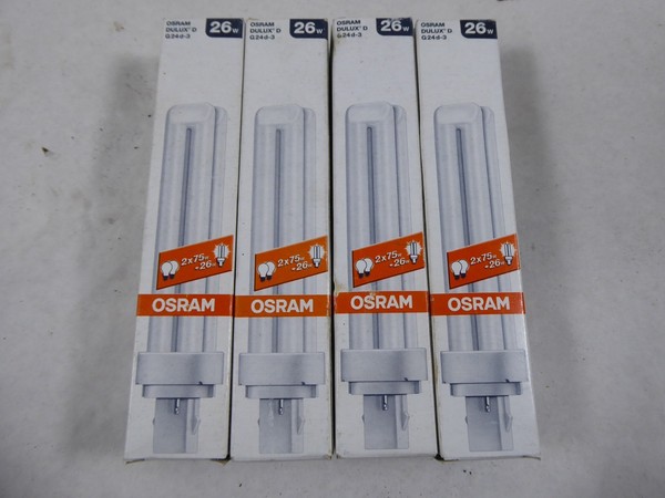 Osram Dulux D Kompaktleuchtstofflampe Lumilux 26 W/840 Cool White G24D-3 NEU-image