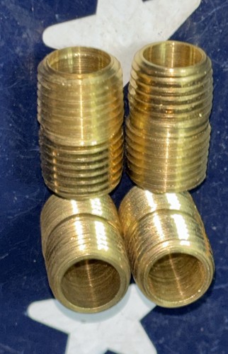 (4) Merit 1/4โ Male NPT Brass Close Nipple 1/4 MNPT .250 FOUR FITTINGS