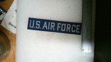 MILITARY PATCH SEW ON NAME TAPE TAG VINTAGE US AIR FORCE BLUE AND WHITE SMALLER