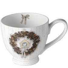 Weihnachten - Becher &ndash; Mug 0,45 L - Fine Bone China - Format: &Oslash; 7,5 cm x 10 cm &ndash;