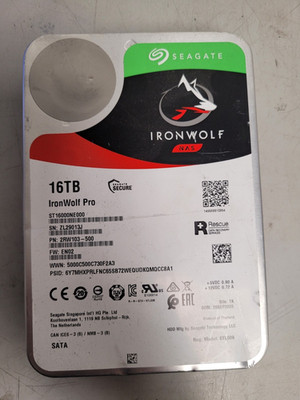 Seagate ironwolf NAS 16TB ST1600NE000 Used Tested ZL29013J