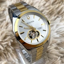 Bulova Surveyor Automatic 42mm Silver Tone Dial Men's Watch 98A284