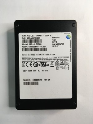 LOT OF 4* SAMSUNG EMC 7.68TB 2.5 12G SAS SSD PA33N7T6 EMC7680 *96