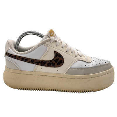 Nike Court Vision Alta Shoes Womens Size 10 Platform Leopard Print DO2791-100