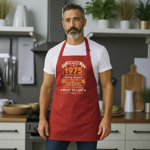 Personalised Vintage Birthday Apron Any Age BBQ Party Cooking Kitchen Gift Men - Picture 6 of 14