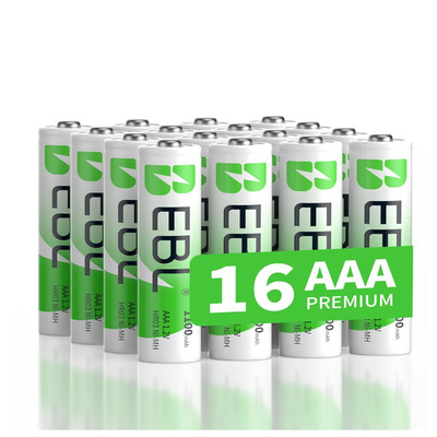 EBL AAA Akku 1100mAh 16 Stück - Typ NI-MH, 1.