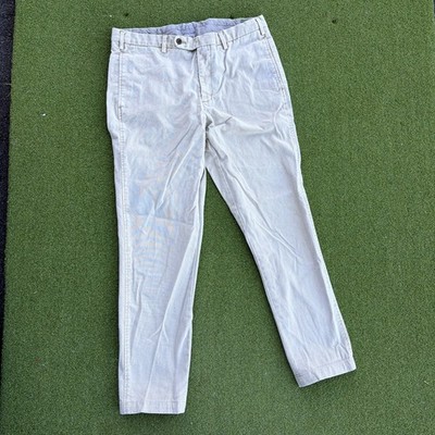 Sid Mashburn Canvas Pants Mens Tag 34 Tan Button Fly Rugged Preppy