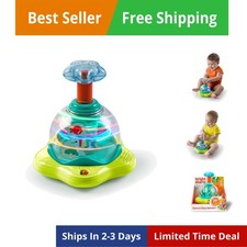 Press Glow Spinner Cause and Effect Musical Baby Toy, Age 6
