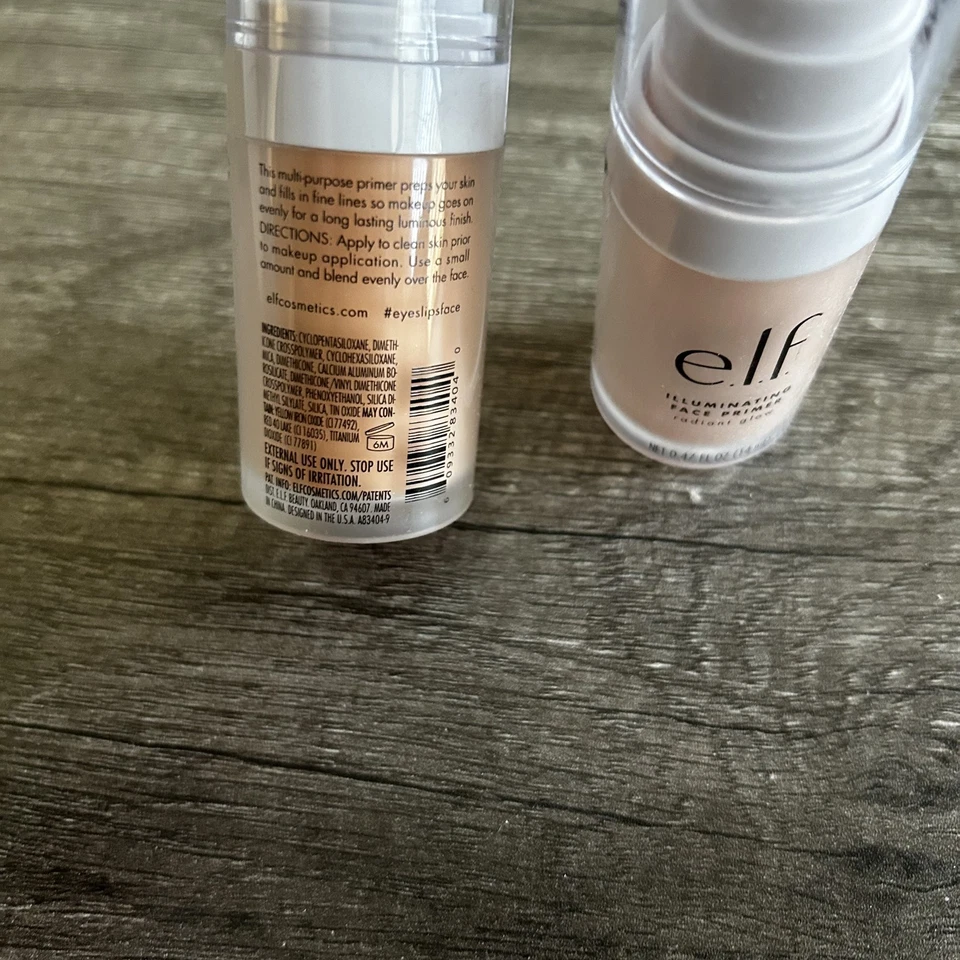 e.l.f. Illuminating Face Primer Radiant Glow Set of 2 0.47 Oz Makeup Base New - Image 3 of 3