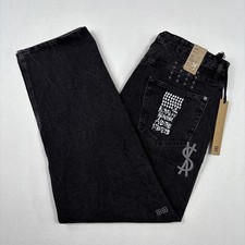 Ksubi Anti K Jeans Mens 36x31 Black Relaxed S...