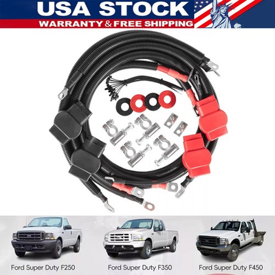 #ad for Ford 6.0L Powerstroke Battery Cables Replacement Kit for 2003 2007 Ford F250 $298.19
