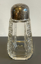 Art Deco Kristallglas mit 800 Silber TM Theodor Müller Weimer Zuckerdose 12 cm