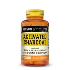 2 PACK MASON NATURAL Activated Charcoal -*06/27* Alleviates Gas and Bloating,