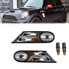 Seitenblinker Links+Recht Blinkleuche Lampe Chrom für BMW Mini Cooper R56 R57
