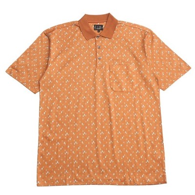 Mint Dunhill Polo shirt Size L Dice all-over print short-sleeved shirt Brand...