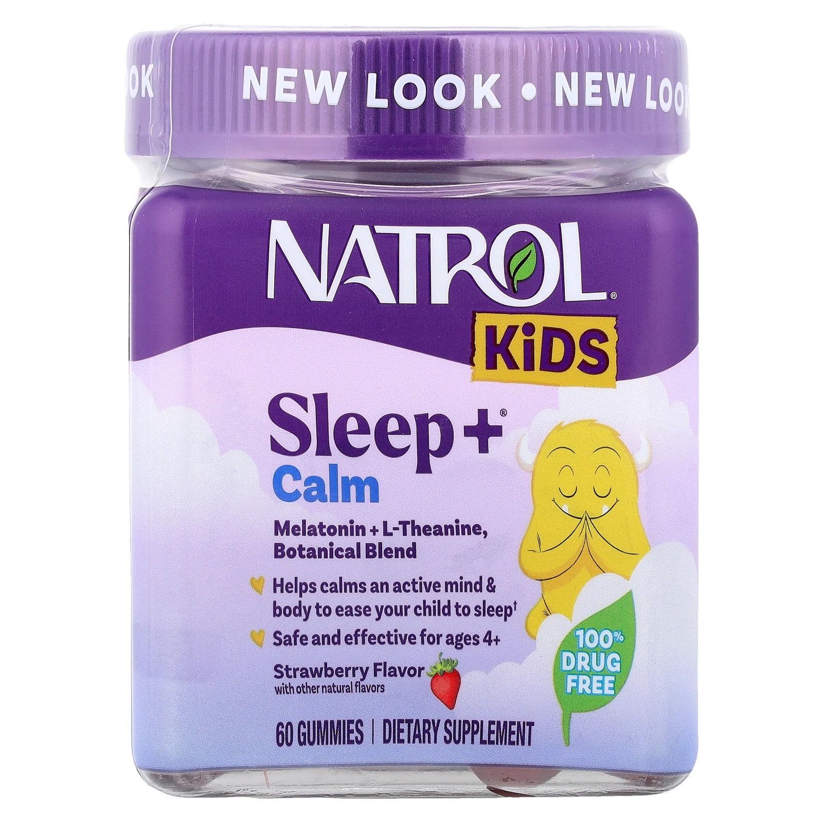 Kids Sleep Calm Gummies Age 4 Strawberry 60 Gummies 3890₽