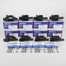 8PCS UF414 Ignition Coil & Spark Plug & Wiresets for GMC Chevy Silverado Tahoe