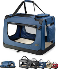 Borsa Trasportino per Cani Pieghevole per Viaggi E Auto, 50X34X36 Cm, Box Di Tra