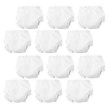 20Pcs Doll Underwear White Fabric Soft Reusable Baby Doll Clothing Set