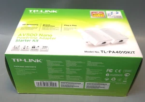 TP-Link AV500 Nano Powerline Adapter Starter Kit Model TL-PA4010KIT Brand New-0B