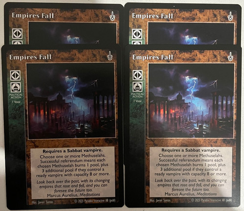 Vtes 4x Empires Fall V5 Political Action 596