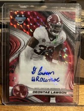 Deontae Lawson - 2024 Bowman's Best U - Best of 2024 Auto (#Roll Tide) - Red /10