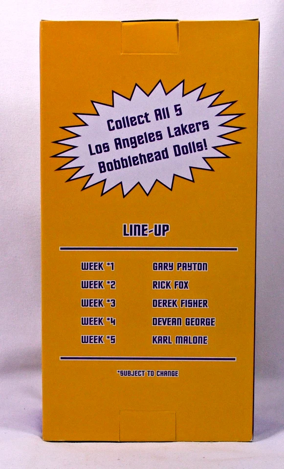 洛杉矶湖人队加里·佩顿 2004 年 Carl's Jr 摇头公仔 NBA 篮球带支架 — 第 4/4 张图片