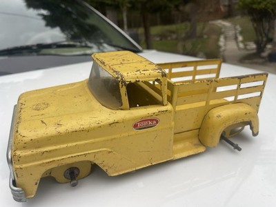 Vintage 1962 Tonka Toys - Yellow Classic Tonka Stake Pick-Up Farm Truck