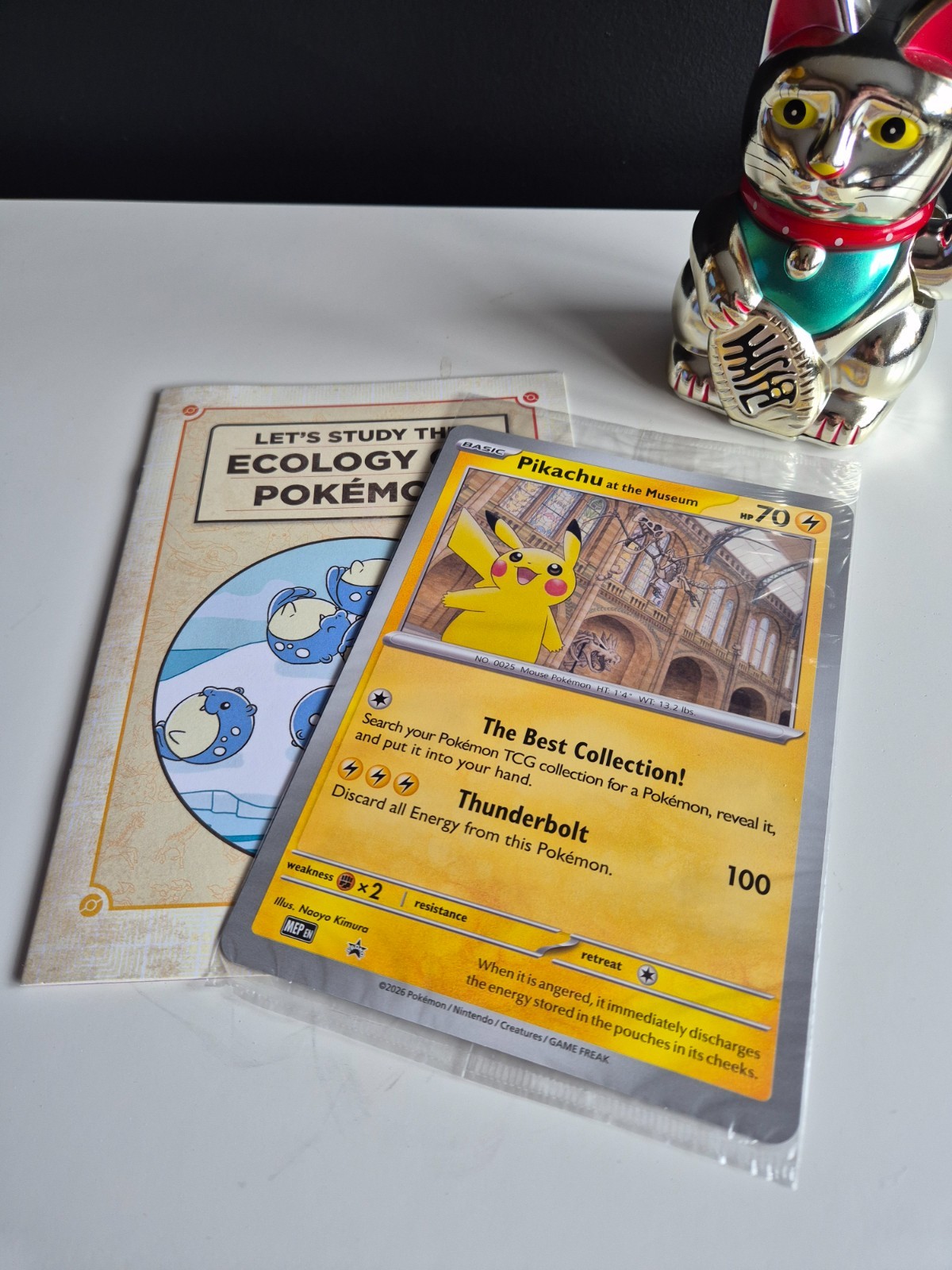 Pokemon Pikachu at the Natural History Museum Sealed Jumbo Promo & Booklet