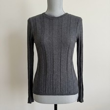 Mango Basics Grey Cashmere Base Layer Top Siz...