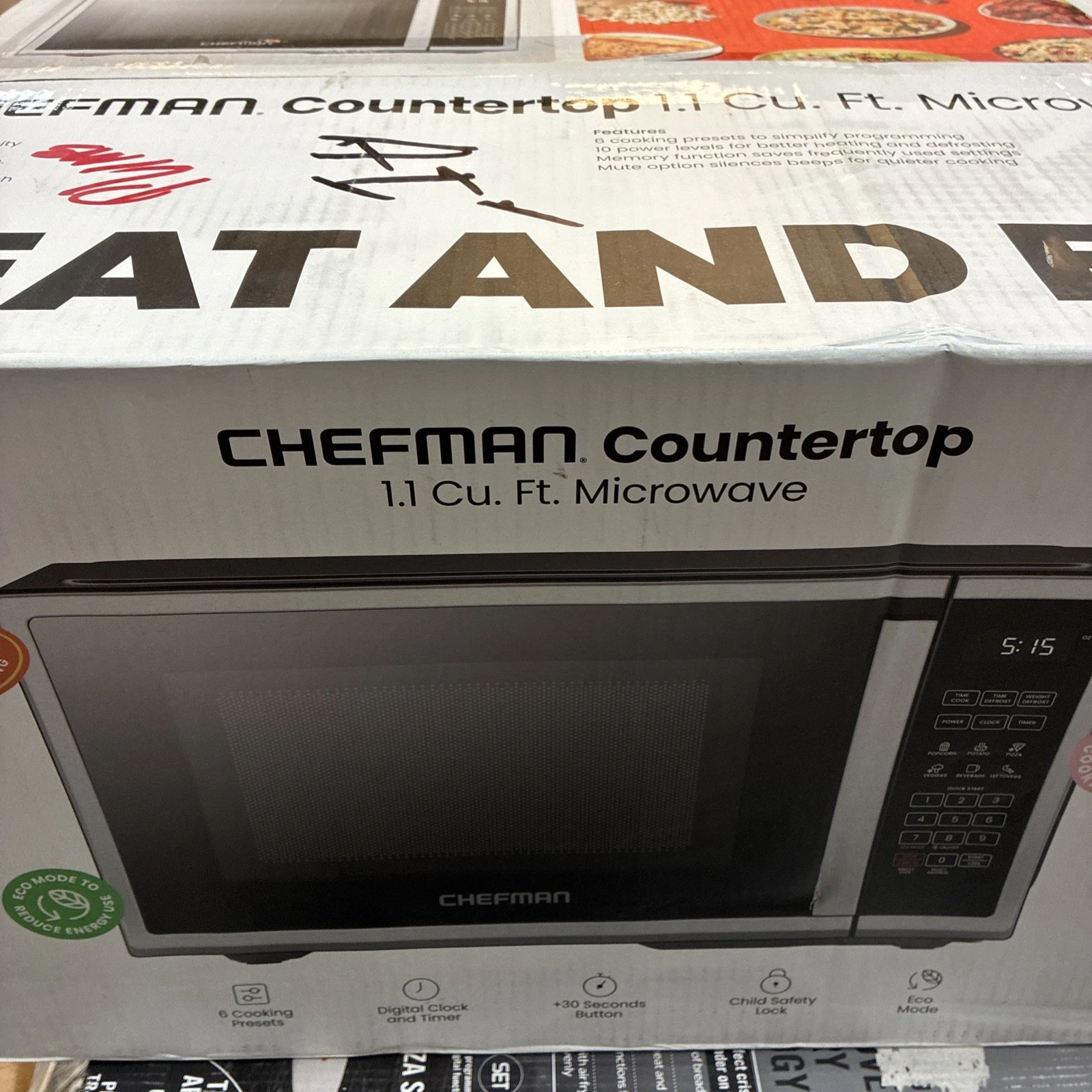 Stainless Steel Countertop Microwave Oven 1.1 Cu Ft Digital 1000W with Auto M...
Opens in a new wind