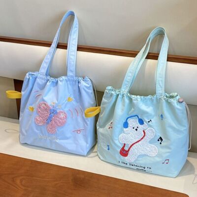 Sac shopping toile bonbon couleur toile tendance sacs cadeau