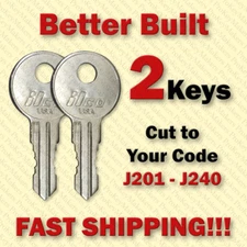 2 Better Built Truck & Tool Box Keys / Select your code / key Series J201-J240
