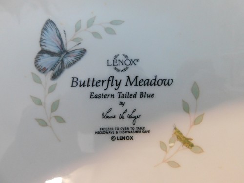 Lenox Butterfly Meadow 5 Dinner Plates & 4 Soup / Pasta Bowls - Picture 8 of 8