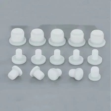 White Rubber Silicone Plugs Diameter 2.7mm-8.5mm Sealing Stopper Dust-Proof Caps
