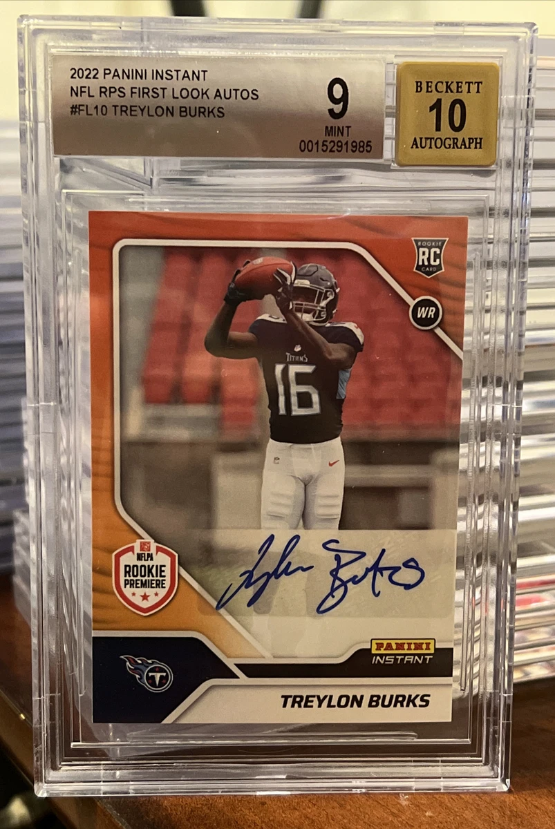 2022 Panini TREYLON BURKS NFL Rookie Premiere Autograph /10 BGS 9.0 Mint |  eBay