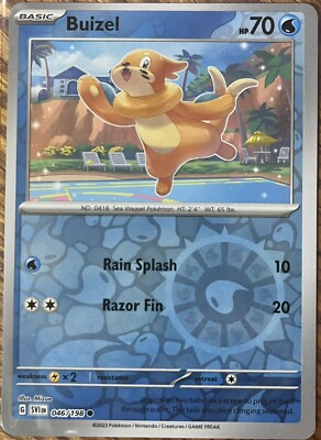 Buizel 46/198 - Reverse Holo - Scarlet & Violet - Common - Read Desc.
