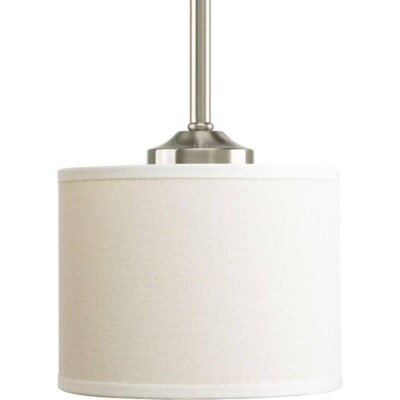 Inspire 6.5 in. 1-Light Brushed Nickel Transitional Hanging Kitchen Mini Pendant