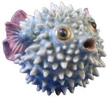 Fun Nymphenburg Porcelain Puffer Fish Blowfish Figure Figurine Porzellan Figur